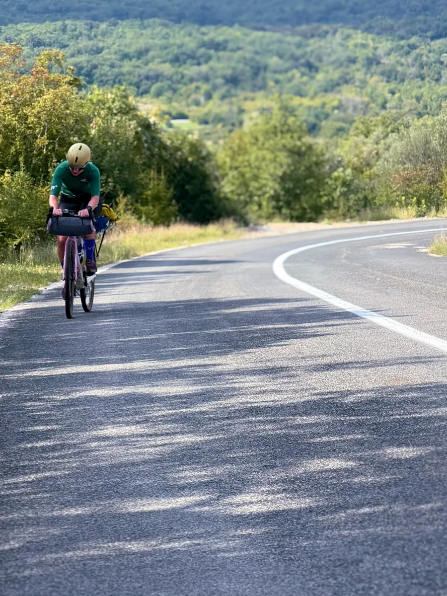 Flo on the steep section