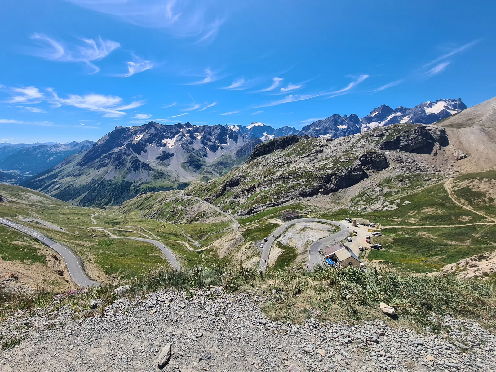 View from Col du Galibier towards Lautaret